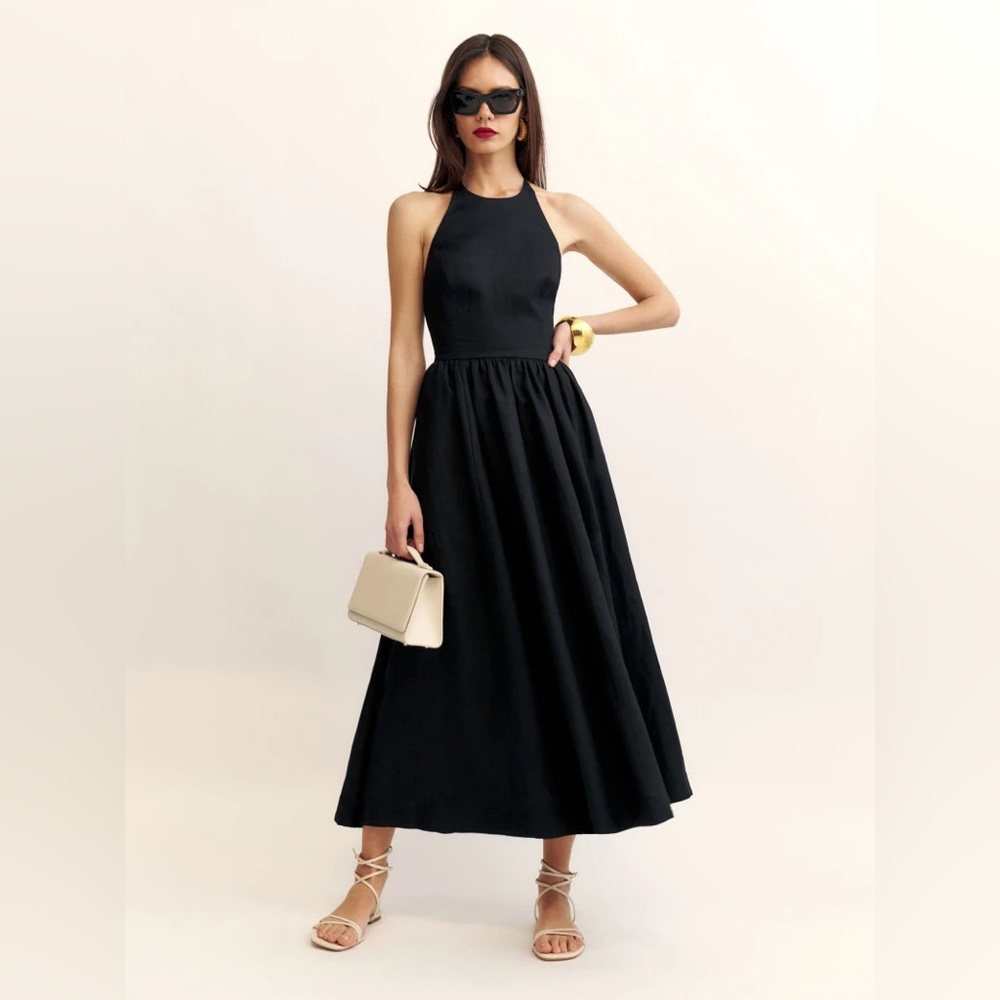 Reformation Percy Linen Midi Dress